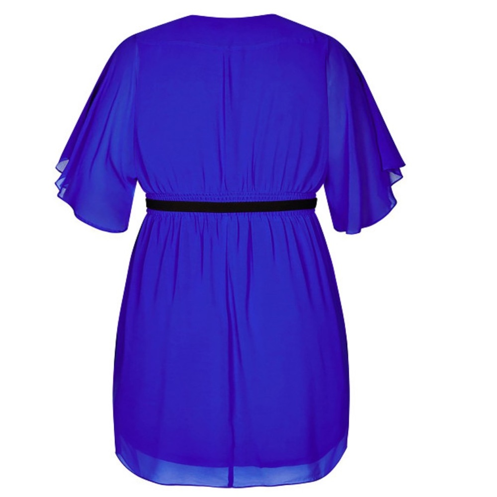 CITY CHIC Draped Faux Wrap Dress - Picture 4 of 5